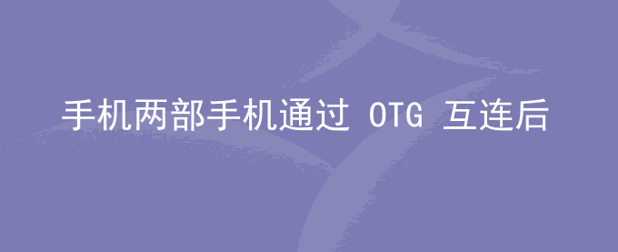 荣耀手机两部手机通过 OTG 互连后,无法查看或传输文件