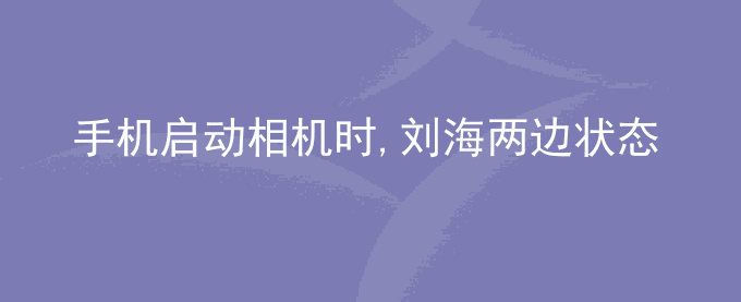 荣耀手机启动相机时,刘海两边状态栏的图标会闪下