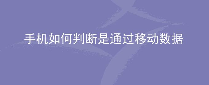 荣耀手机如何判断是通过移动数据还是 WLAN 上网