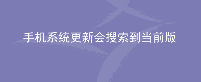 荣耀手机系统更新会搜索到当前版本全量包