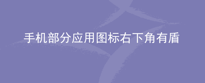 荣耀手机部分应用图标右下角有盾型角标