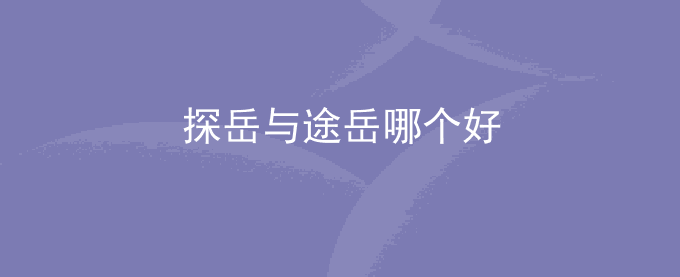 探岳与途岳哪个好