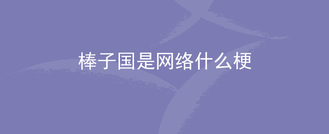 棒子国是网络什么梗