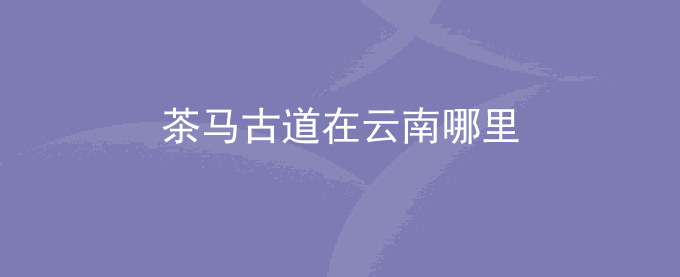 茶马古道在云南哪里