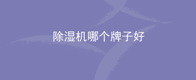 除湿机哪个牌子好