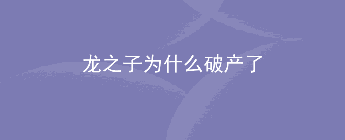 龙之子为什么破产了