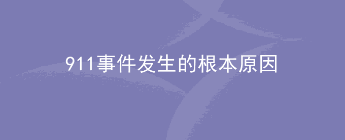 911事件发生的根本原因