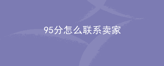 95分怎么联系卖家