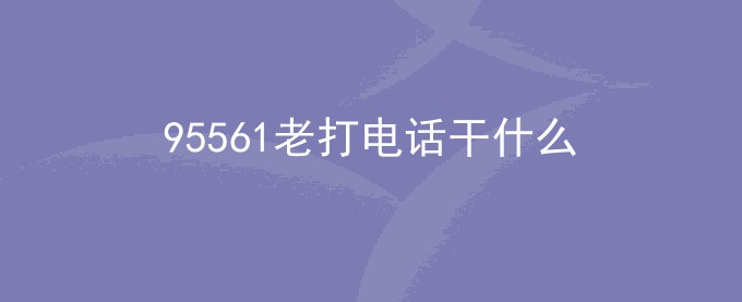 95561老打电话干什么