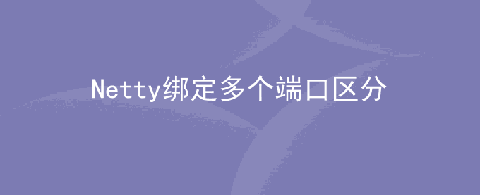 Netty channle绑定多个端口区分IP地址和Port端口