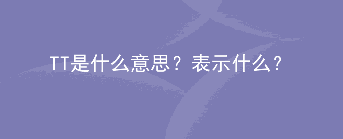 TT是什么意思？表示什么？