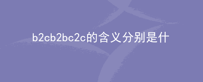 b2cb2bc2c的含义分别是什么