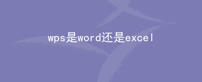 wps是word还是excel