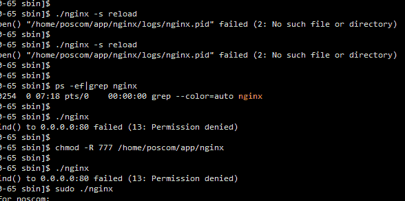 nginx重启/logs/nginx.pid  failed
