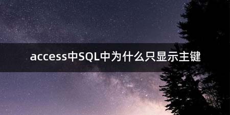 access中SQL中为什么只显示主键