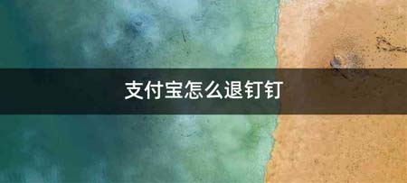 支付宝怎么退钉钉