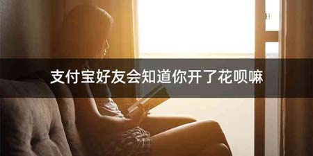 支付宝好友会知道你开了花呗嘛