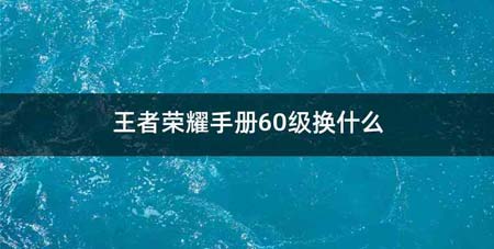 王者荣耀手册60级换什么