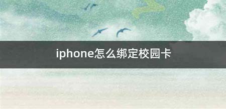 iphone怎么绑定校园卡