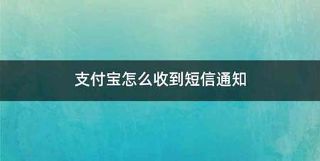 支付宝怎么收到短信通知