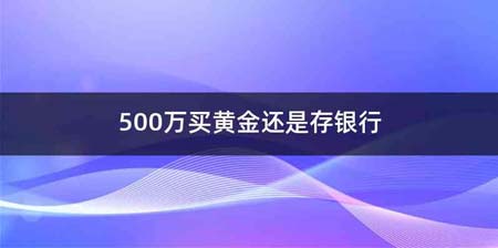500万买黄金还是存银行