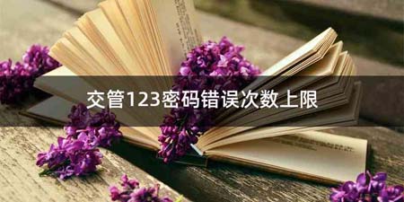 交管123密码错误次数上限