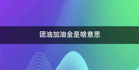 团油加油金是啥意思
