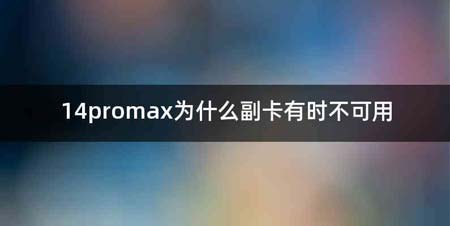 14promax为什么副卡有时不可用