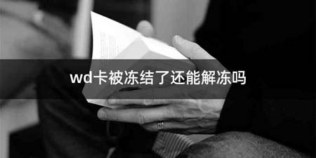 wd卡被冻结了还能解冻吗