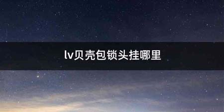 lv贝壳包锁头挂哪里