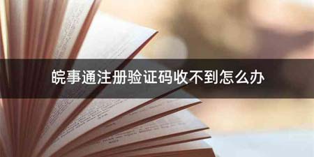 皖事通注册验证码收不到怎么办