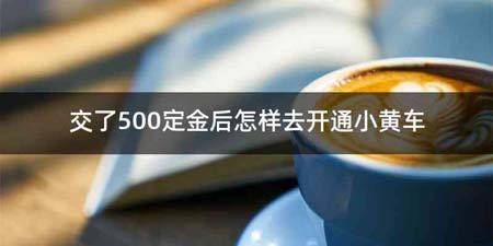 交了500定金后怎样去开通小黄车
