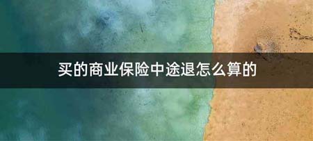 买的商业保险中途退怎么算的