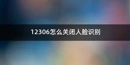 12306怎么关闭人脸识别