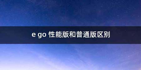 e go 性能版和普通版区别