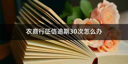 农商行征信逾期30次怎么