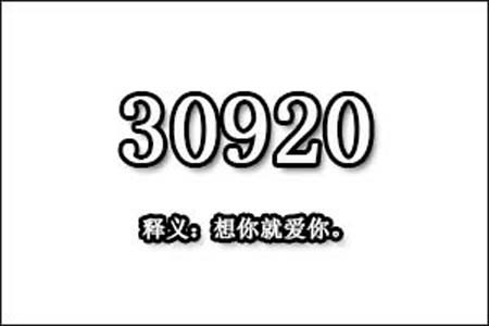 30920数字是表示什么意思网络用语