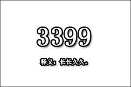 3399数字是表示什么意思网络用语