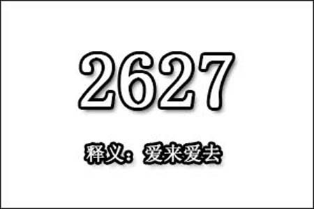 2627数字是表示什么意思网络用语