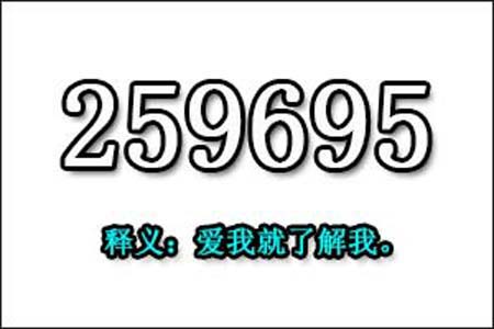 259695数字是表示什么意思网络用语