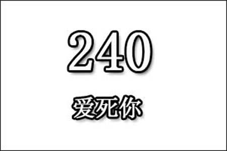 240数字是表示什么意思网络用语