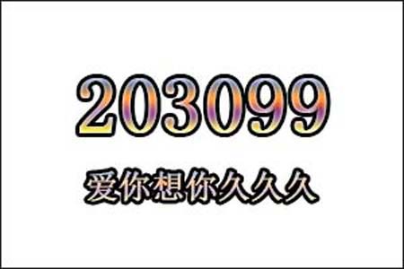 2030999数字是表示什么意思网络用语