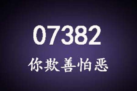 07382数字是表示什么意思网络用语