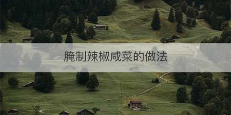 腌制辣椒咸菜的做法